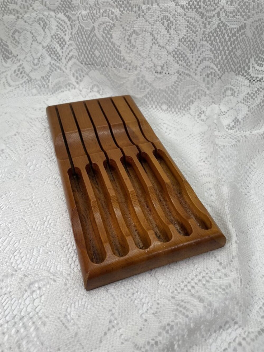 Vtg STEAK KNIFE Wood Case. Empty Case.